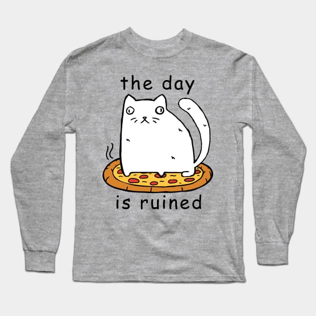 Rasabi Cat - The Day is Ruined Long Sleeve T-Shirt by rasabi